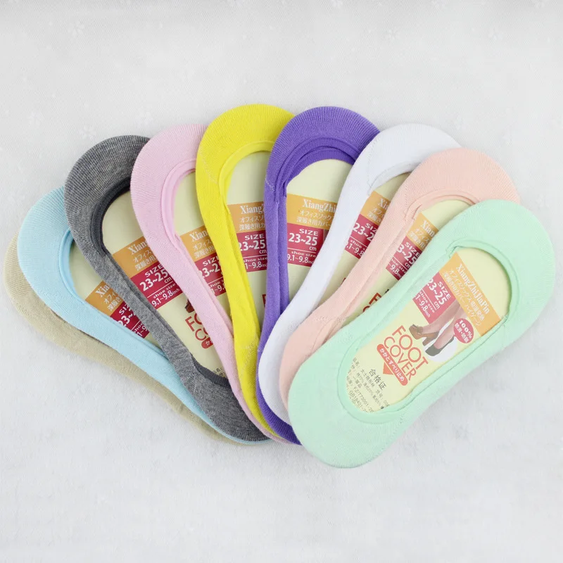 4 пар/лот женские летние носки тапочки тонкие новые милые стильные невидимые