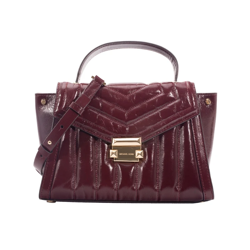 Кожаная стеганая сумка-саквояж на среднем каблуке от Michael Kors Whitney 30F8GXIS6T