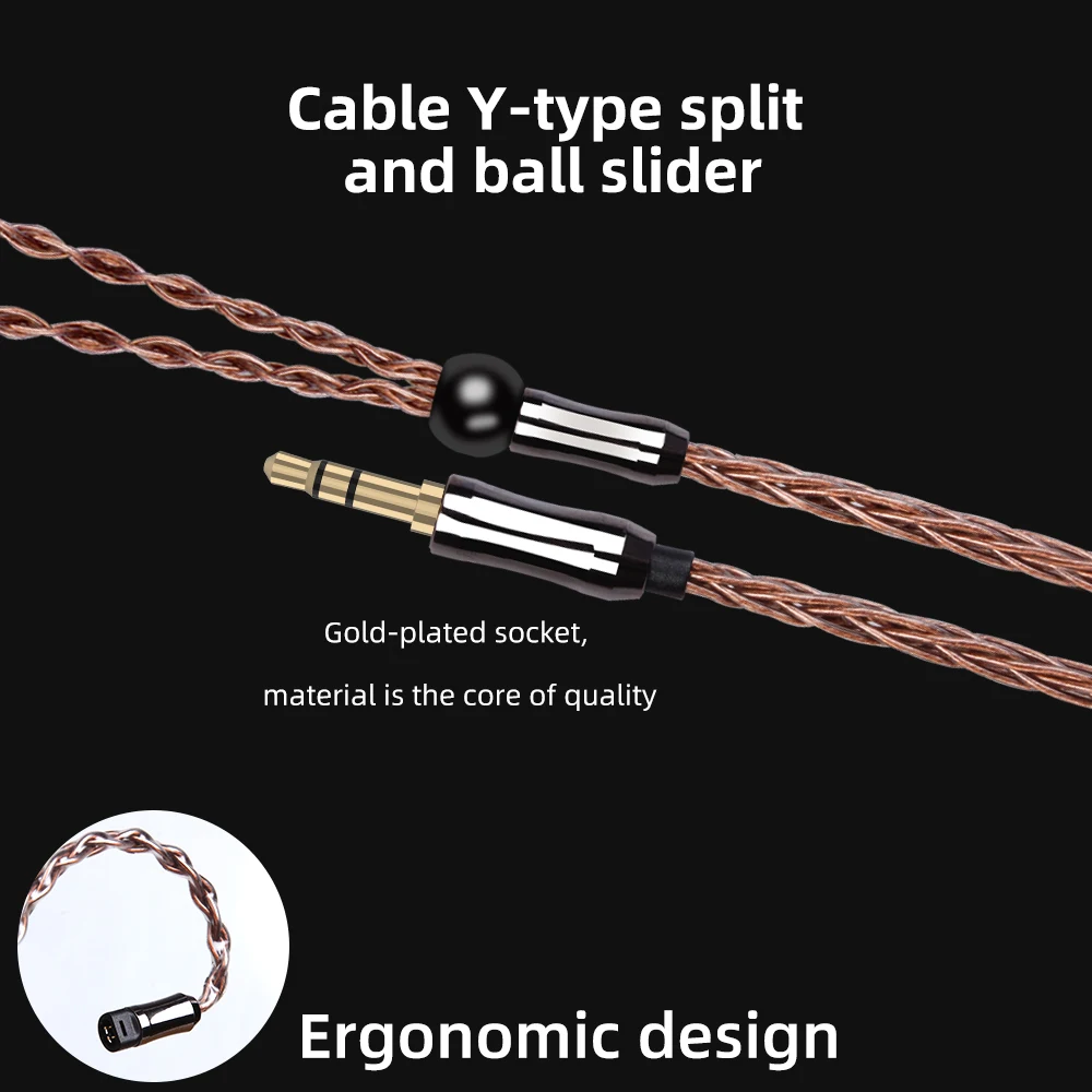 

FDBRO A2DC IE80 IM 8 Core 6N Single Crystal Copper Silver Plated Cable 2.5/3.5/4.4mm Balanced DIY Cable For ls50 ls70 ls200 im50