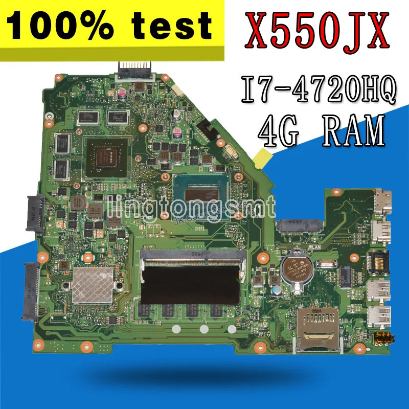 GTX950M-2GB I7-4720HQ 4GB-RAM X550JX материнская плата для ноутбука For Asus X550JF X550JD X550JK X550J X550 Тесты
