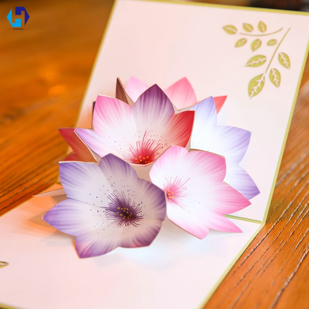 День матери поздравление с днем рождения спасибо открытки 3D цветущих Pop UP ручной