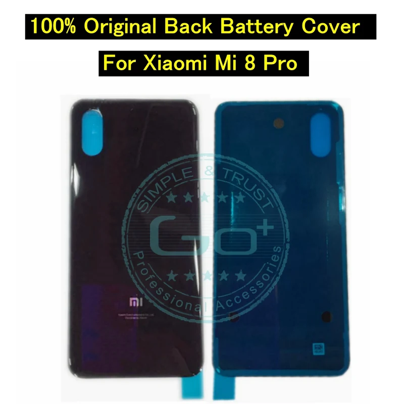 100% оригинал для Xiaomi Mi 8 Pro задняя крышка аккумулятора + оригинальный клей Задняя