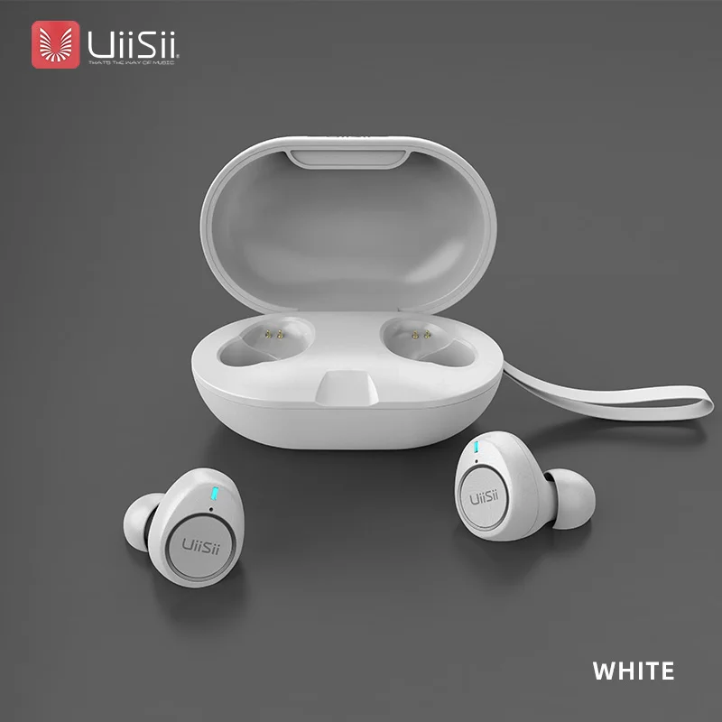 UiiSii TWS 60 беспроводные Bluetooth наушники IPX5 водонепроницаемые спортивные Беспроводные Наушники Hi-Fi стерео Bluetooth 5,0 наушники для телефона - Цвет: Белый