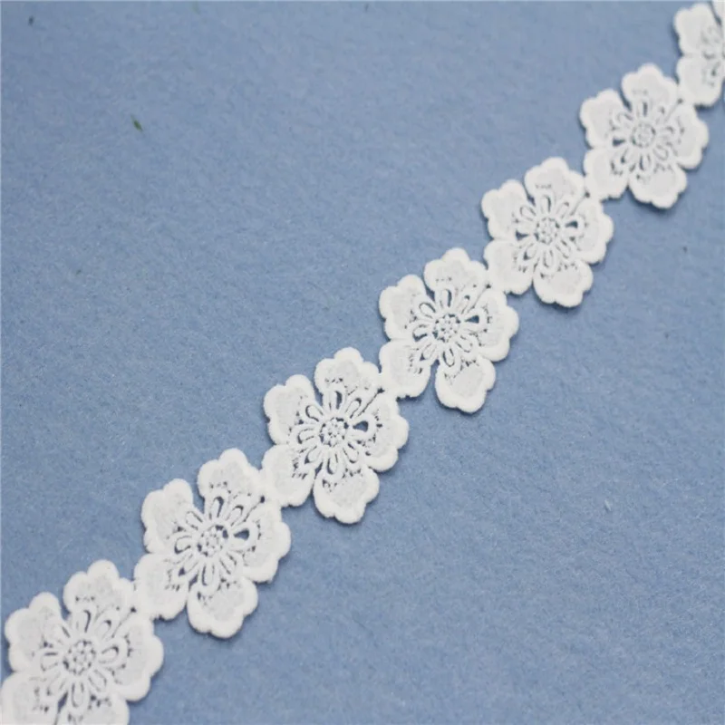 3.5cm White Milk Silk Ribbon Guipure Lace Trim Or Fabric Warp Knitting DIY Garment Accessories | Дом и сад