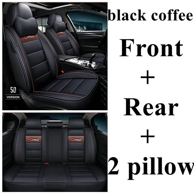 Автокресло Обложка набор для Porsche Cayenne Macan peugeot 2008 3008 4007 4008 5008 205 206 207 301 306 307 308 405 406 407 508 607 - Название цвета: black coffee comfort