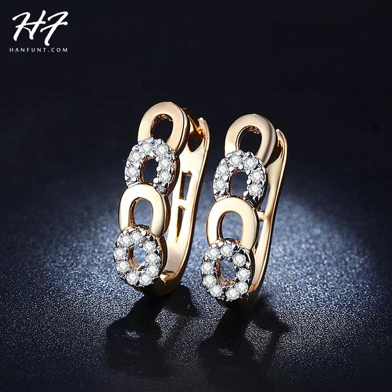 Серьги кольца женские золотистого цвета с фианитами E817|hoop earrings for women|designer hoop