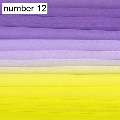 number 12 24 Цвета! 110 см 8 мм тонкий градиент шелк жоржет ткань для летнего платья блузка юбка рубашка шарф J092 - Цвет: number 12