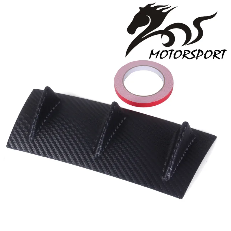 ABS пластик Универсальный черный Задний бампер для губ шасси диффузор спойлер 3/5