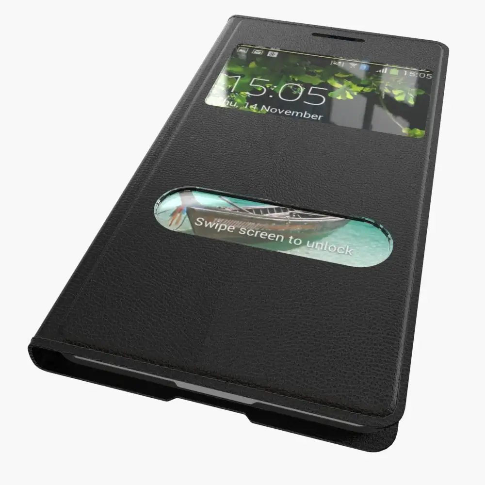 Кожаный флип чехол с двойными окнами для Samsung Galaxy Core i8262 i8260 8260 2 шт. может получить