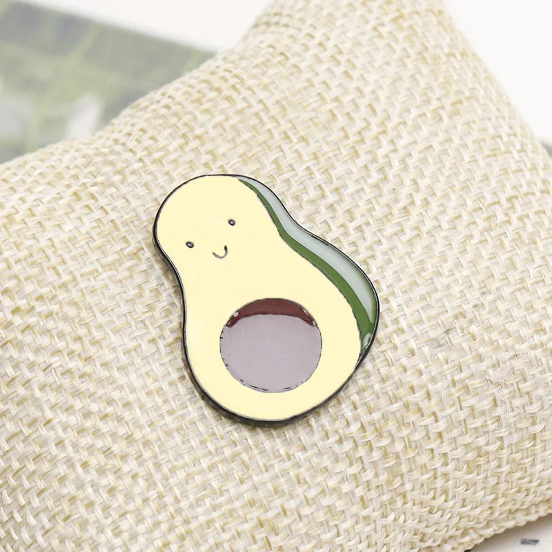 Женская/Детская Брошь с эмалью металлическая брошь в форме кошки из авокадо