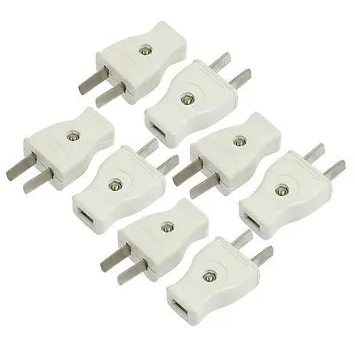 

AC 250V 10Amp 2 Pin US USA AU Power Plug Connector Head Light Gray