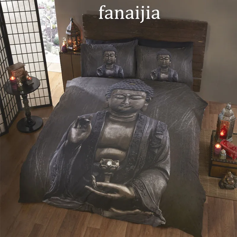 

Будда печати пододеяльник комплект с наволочкой 3 предмета в комплекте, комплекты постельного белья для домашнего классный дизайн полный Queen King лучший подарок bedline