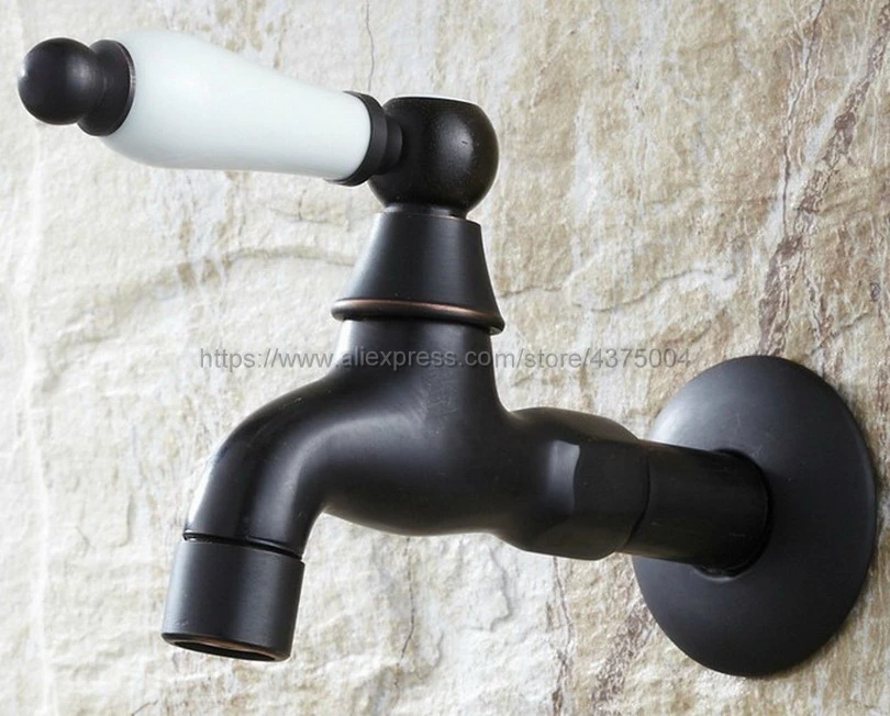 Черный латунный смеситель с маслом и насадкой для бассейна одиночный холодной