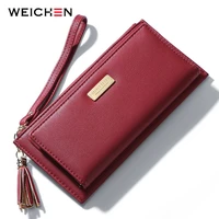 weichen wristband tassel women wallets many departments long ladies purse card holder cell phone pocket brand female wallets new