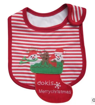 Christmas Sock Хлопковый детский нагрудник малыша, слюнявчик для новорожденных, водонепроницаемый нагрудник, бандана, нагрудники для младенцев, Слюнявчики для кормления - Цвет: Christmas Sock
