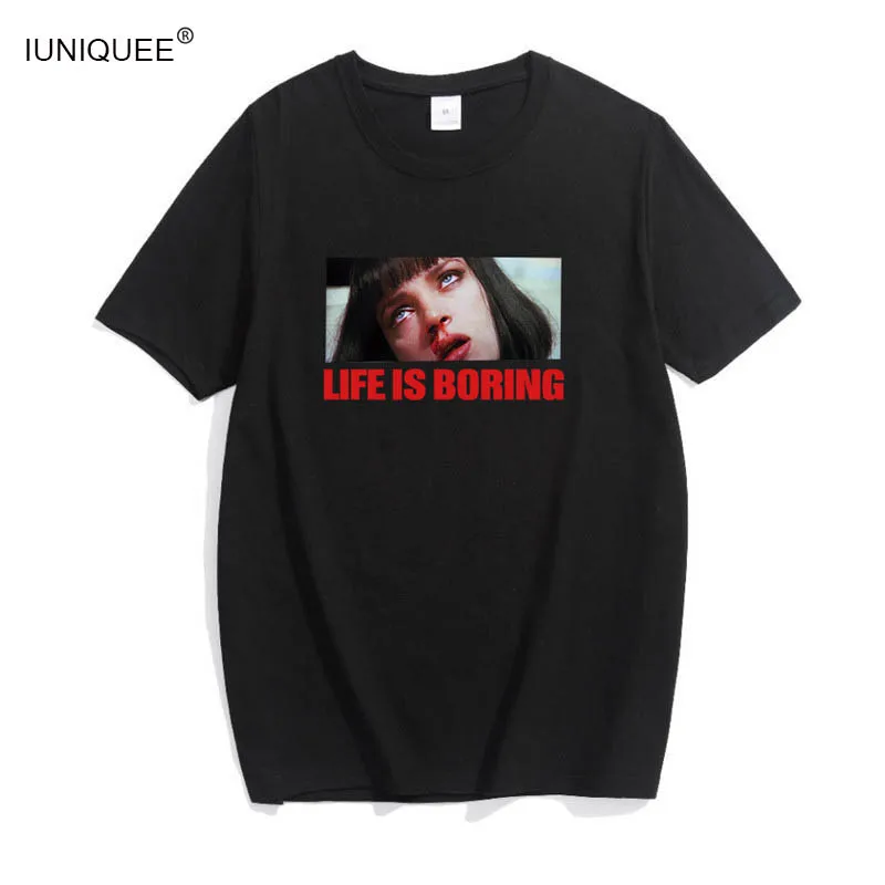 Пародия Harajuku белая женская футболка T летняя новинка футболка Femme Life is Boring буквенный принт Женская футболка
