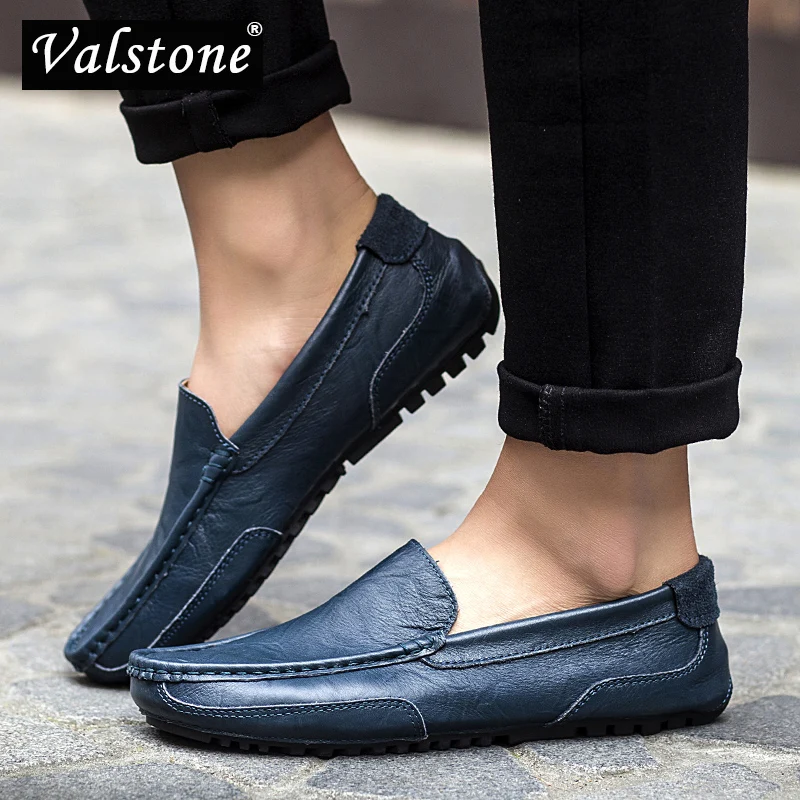 Valstone/качественные мужские мокасины, Нескользящие кожаные лоферы, мода, весенне-летние туфли на плоской подошве, удобная обувь для вождения, большие размеры 47