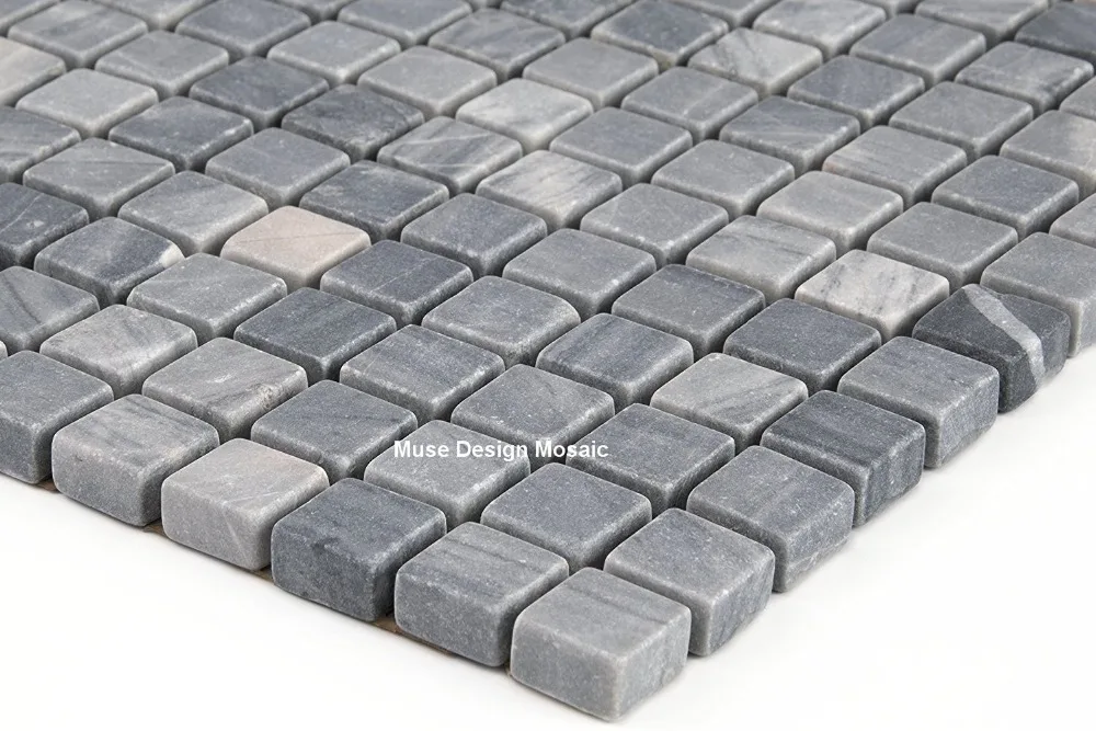 Мозаичная плитка из натурального серого мрамора настенная напольная украшение