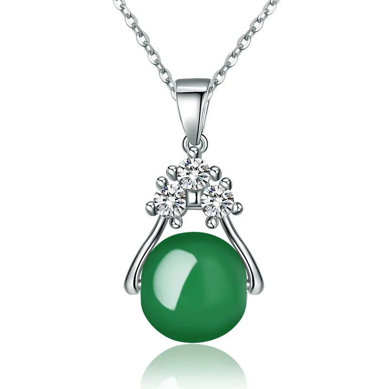 Красный подвеска с сердоликом передачи бусины ожерелье из халцедона Для женщин