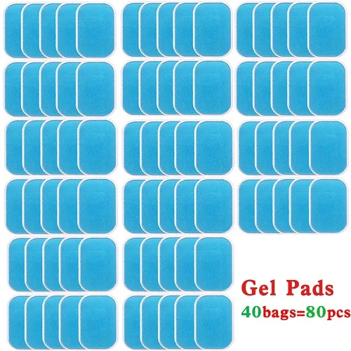 80pcs 50/100/200 шт. Замена ABS гелевые подушечки EMS стимулятор мышц живота гидрогель гель Фитнес для живот массажный наклейки для машины - Цвет: 80pcs
