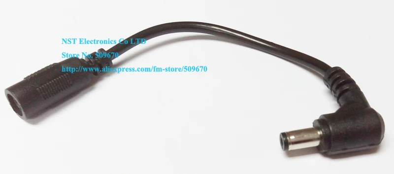 Бесплатная доставка/10 шт./короткий удлинитель постоянного тока 5 5x2 1 мм штекер 90