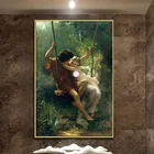Винтажный постер с изображением Пьера Огюста Cot, воспроизводит масляную картину на холсте, печатная Настенная картина для гостиной