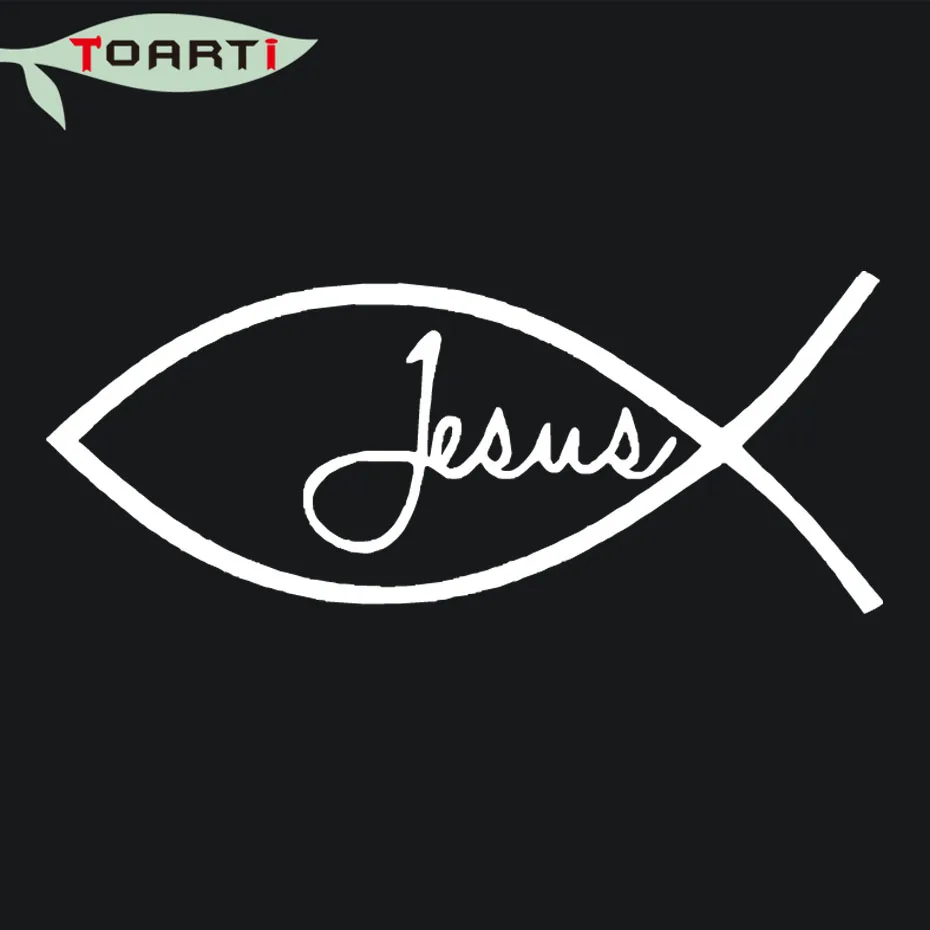 Виниловая наклейка Jesus Fish для стайлинга автомобиля религиозный символ