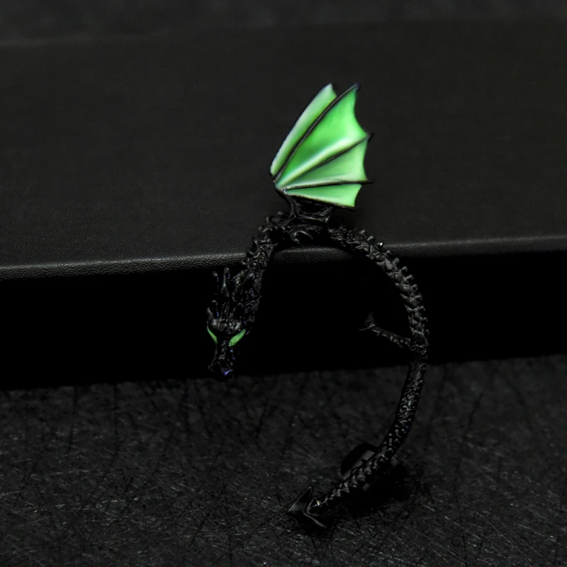 Серьги пусеты с драконом светится в темноте|dragon ear cuff|stud earringsearrings women |