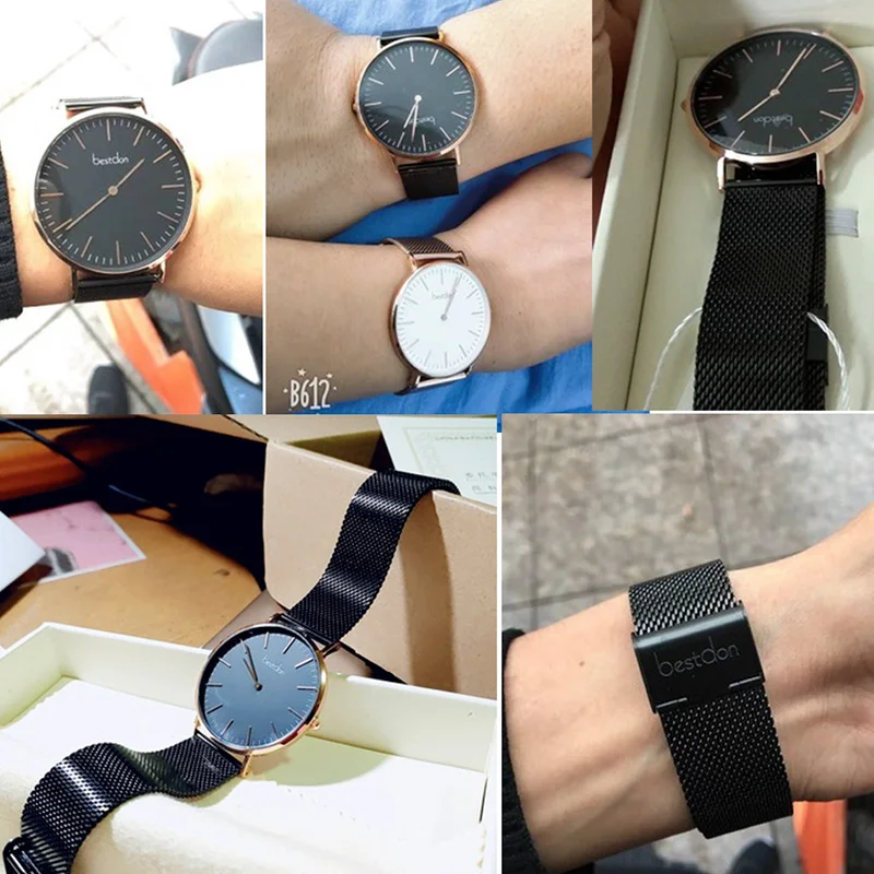 Швейцарский бренд тонкие мужские часы Bestdon высокое качество полностью стальные