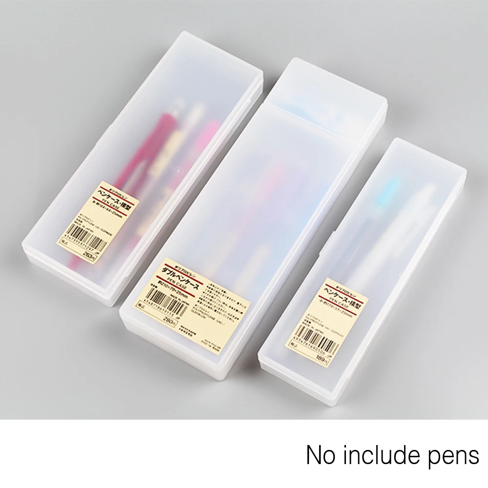 3 размера MUJI матовый полупрозрачный чехол для карандаша нетоксичный Жесткий