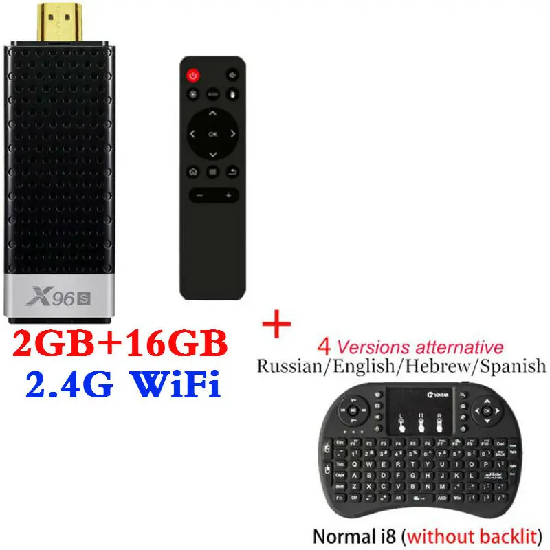 ТВ-карта Android 9,0 ТВ-приставка X96S Amlogic S905Y2 4 Гб ОЗУ 32 Гб 5G WiFi BT 4,2 ТВ-ключ X96 мини ПК Смарт 4K медиаплеер - Цвет: 2G16G Normal I8