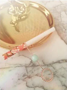 Rose gold 17mm Диаметр 16 мм/17 мм элегантный дамский курильщик золото серебро Винтаж металлическое кольцо портсигар сигарета держатель для сигарет для женщин Рождественский подарок - Цвет: Rose gold 17mm