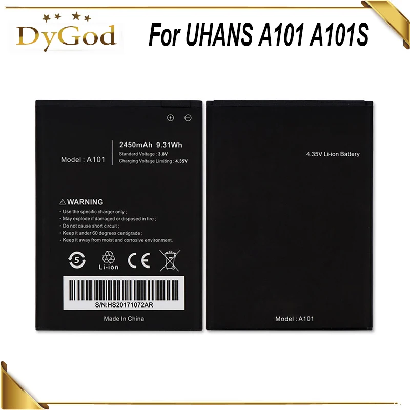 Аккумулятор для UHANS A101 A101S Bateria Batterij аккумулятор 2450 мАч | Мобильные телефоны и
