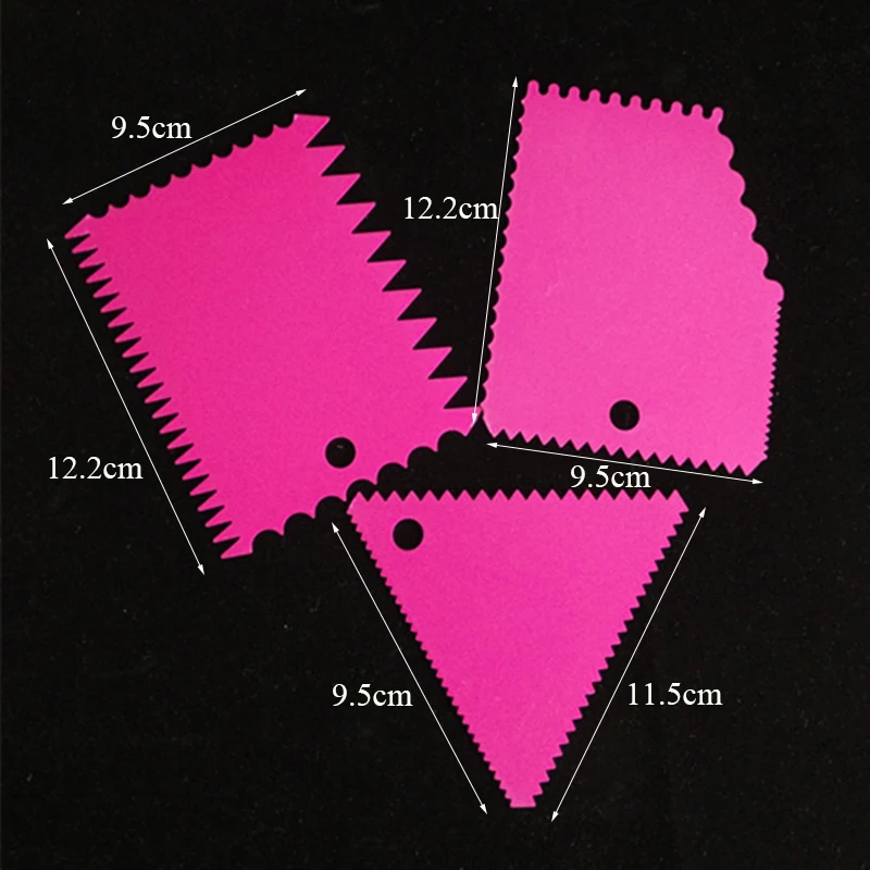 3 шт./компл. многоцветный выбрасывателем торт лопатка скребок Fondant (сахарная)