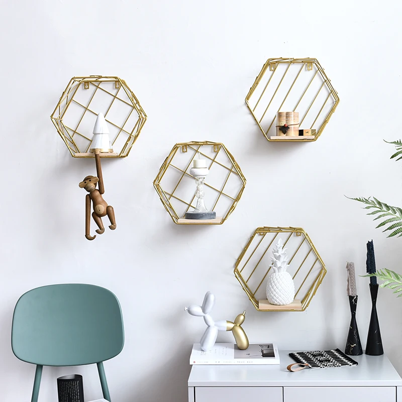 Креативные металлические железные арт-полки настенные украшения украшение