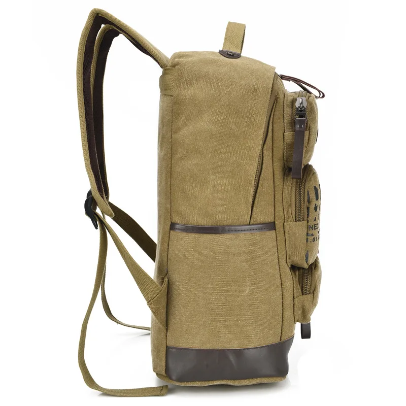 Мужской холщовый рюкзак в стиле милитари школьный Камуфляжный ранец