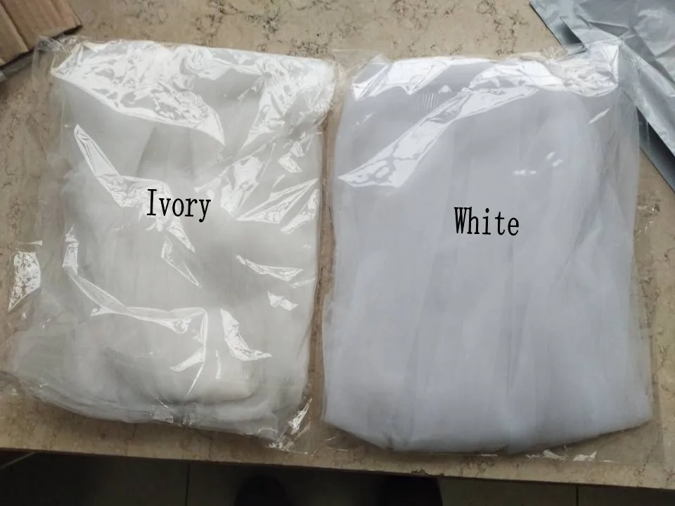 Простые короткие тюлевые Свадебные вуали дешевые 2016 белые цвета слоновой кости