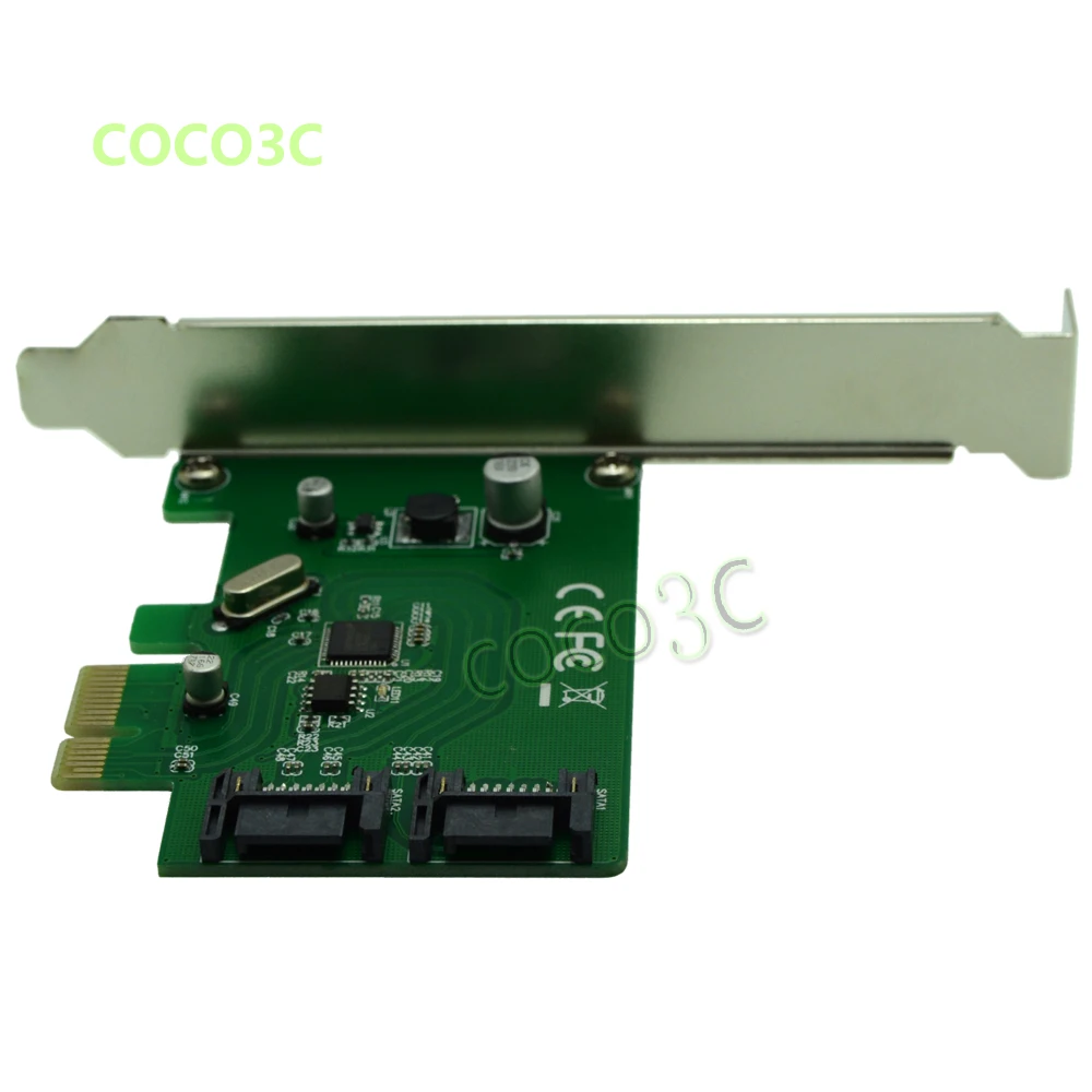 Внутренний 2 порта SATA 6 Гбит/с PCI Express контроллер карта с низкопрофильным