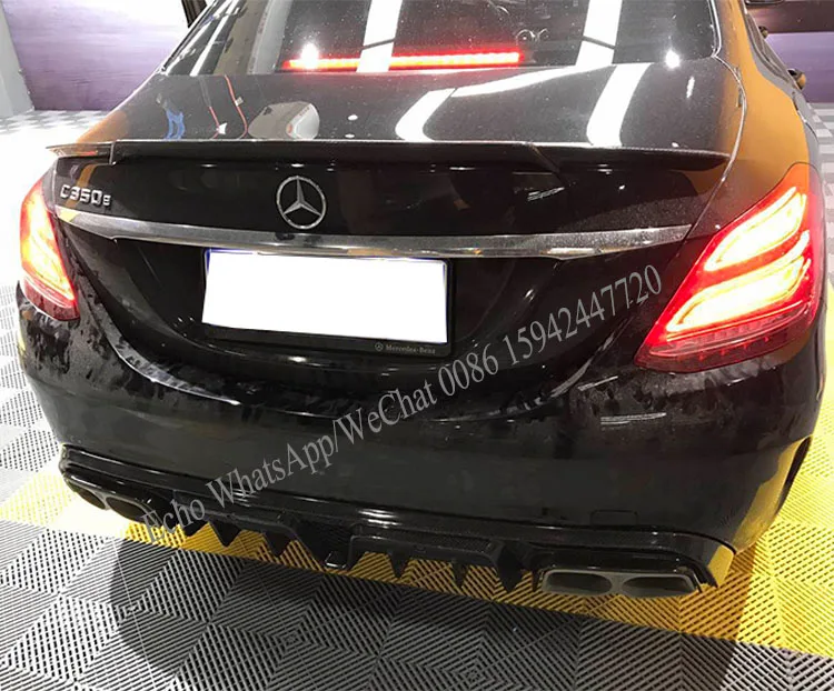 W205 C63 задний диффузор из карбона с выхлопной Совет подтяжку лица, чтобы W205 B Стиль 14 лет