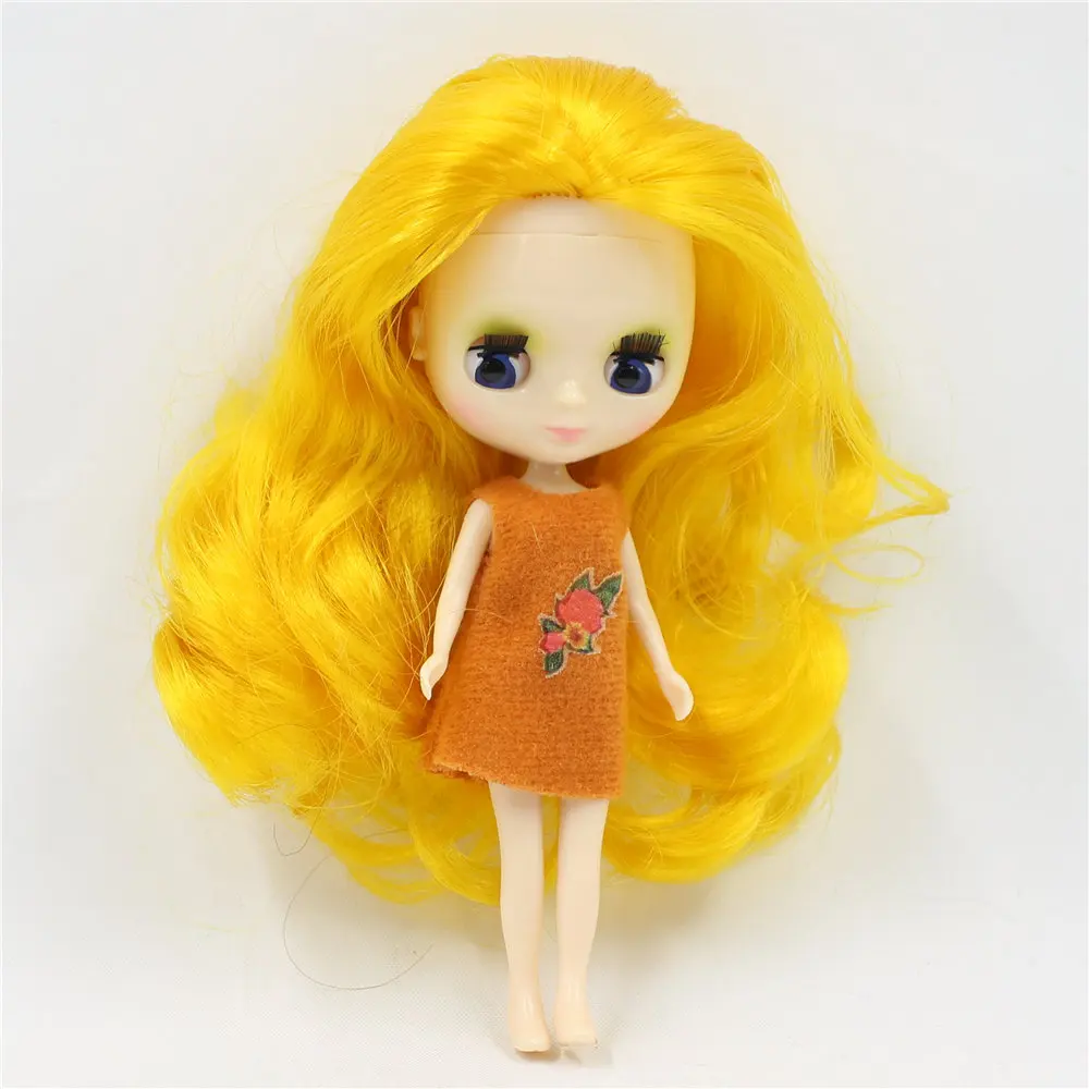nude doll Ледяная мини-кукла пульпа 11 см много видов цветов волос одежда случайный № 2 - Цвет: nude doll