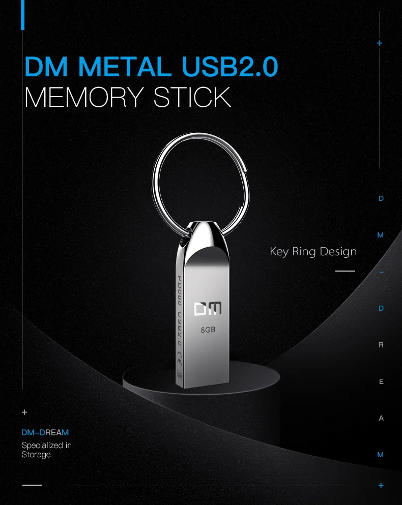 DM PD086 USB флеш-накопитель 32 ГБ флеш-накопитель кольцо для ключей водонепроницаемый 16 Гб металлическая USB флешка 8 Гб usb флешка Флешка usb 2,0