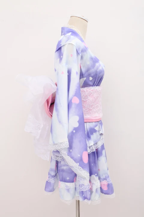 Женский комплект кимоно Yozora Stary Kawaii из 3 предметов японское плащ + мини юбка баллон