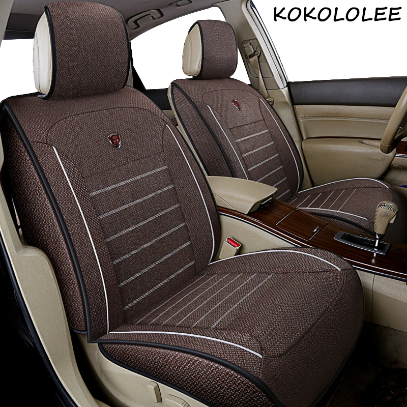 Набор универсальных льняных чехлов для автомобильных сидений KOKOLOLEE Infiniti QX70 ESQ Q50
