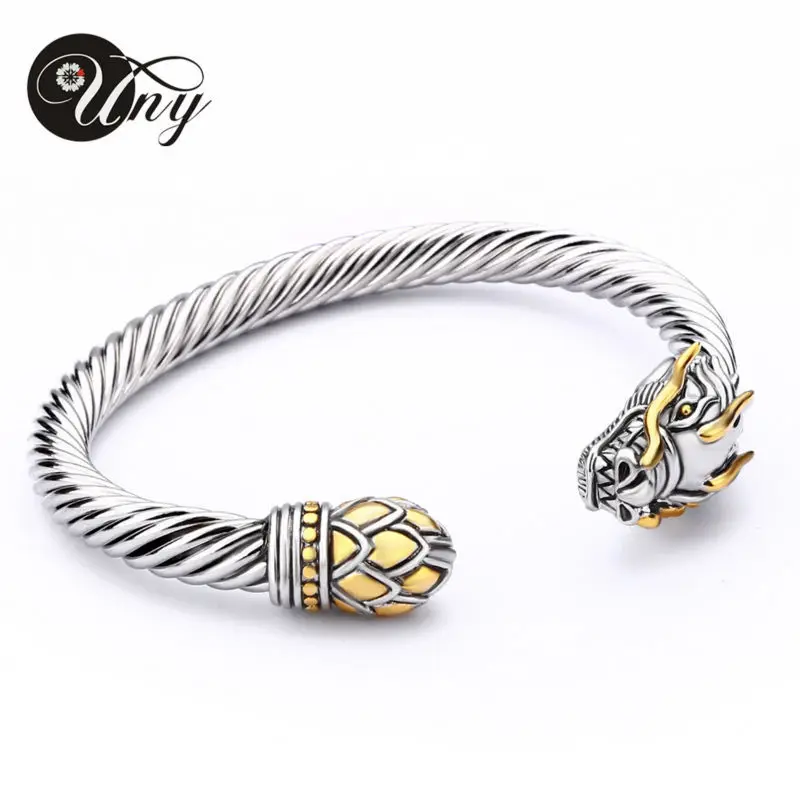 Uny браслет витой кабель Провода дракон ювелирные Бесплатная доставка
