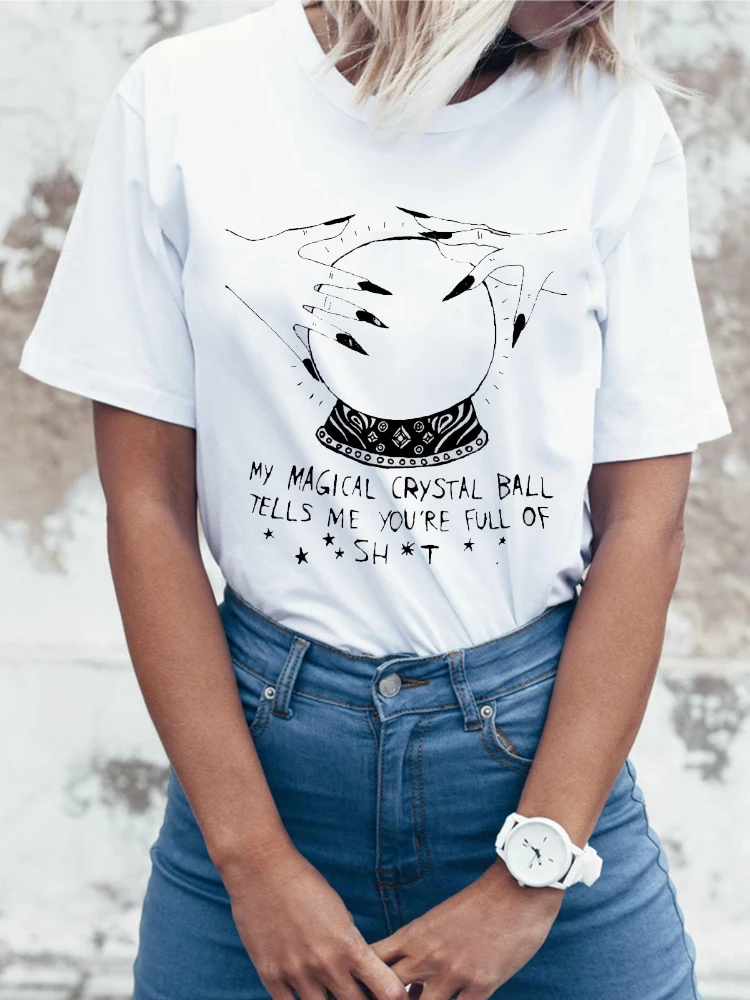 Женская забавная футболка TEEHEART модная с коротким рукавом и круглым вырезом топы