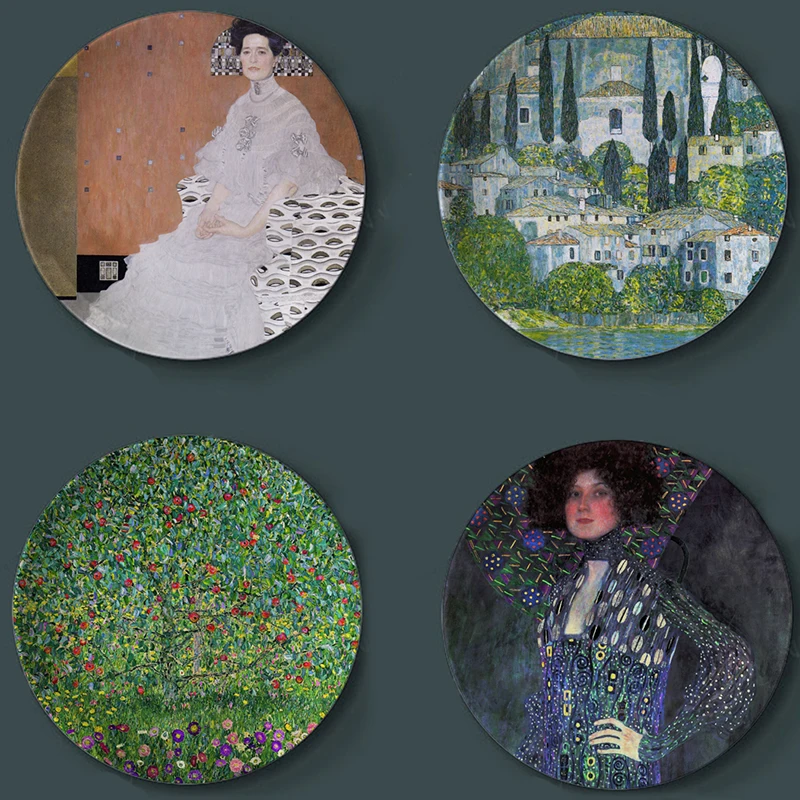 Классические декоративные тарелки Klimt Rubens Керамические домашние художественные