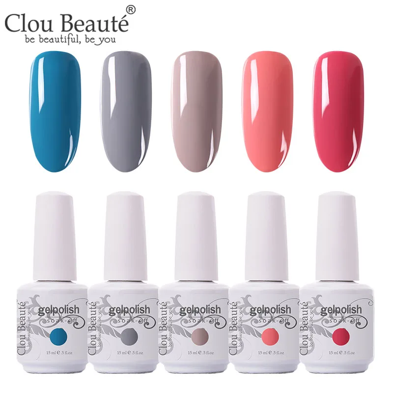 5pcs-15ml-ZH36 Clou Beaute синий Гель-лак для ногтей 15 мл сапфировый гель для ногтей Гибридный лак для ногтей Полупостоянный УФ Гель-лак для ногтей - Цвет: 5pcs-15ml-ZH36