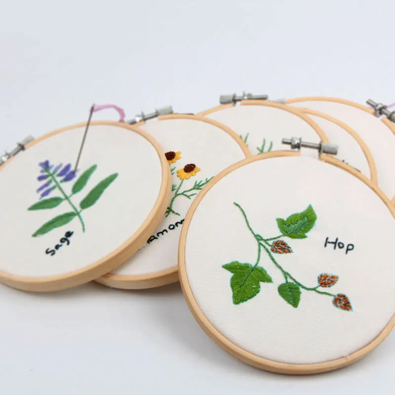 1 набор комплектов для вышивки растительный цветок DIY упаковка ручная работа