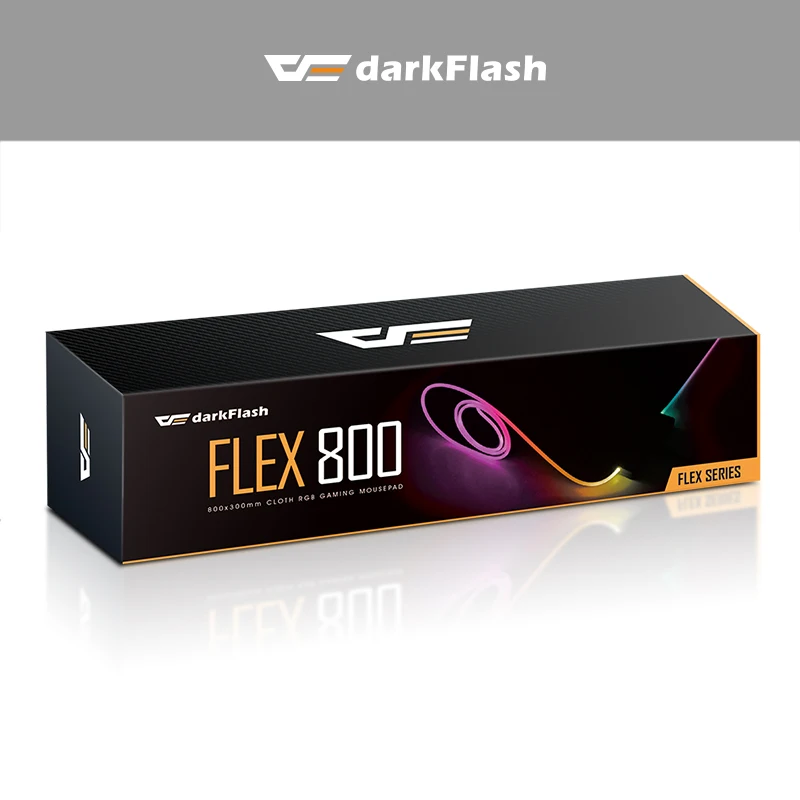 DarkFlash компьютерный коврик для мыши Проводная USB RGB разноцветная подсветка игровой коврик для мыши 300 мм* 800 мм Высококачественный нескользящий коврик для мыши для ноутбука