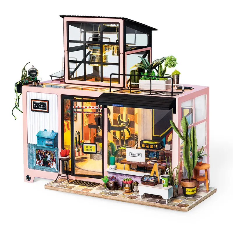 Кукольный дом Robud с мебели DIY миниатюрное здание 3D Деревянный кукольный домик